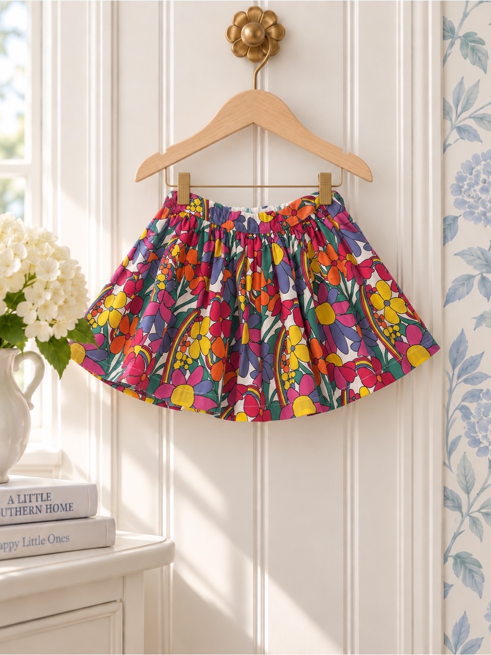 Mini Boden look alike reversible skirt 4/5T